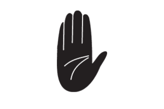 Jain ahimsa raised hand